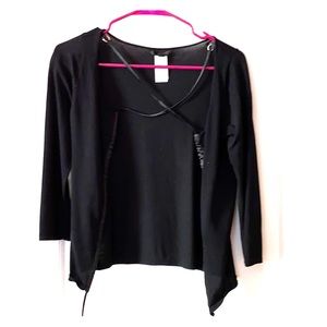 Mango cardigan w/ crisscross chest straps 3/4 slv